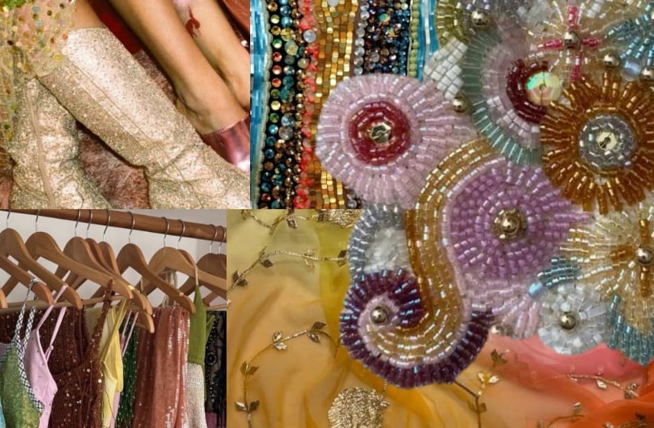 nazar moodboard with beads, sequins, and handmade details
